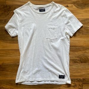 White A&F pocket Tee